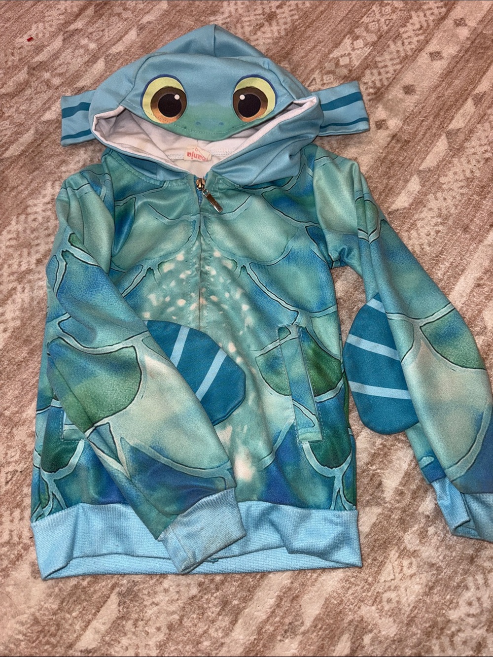 Kids Sea Monster Zip up Hoodie